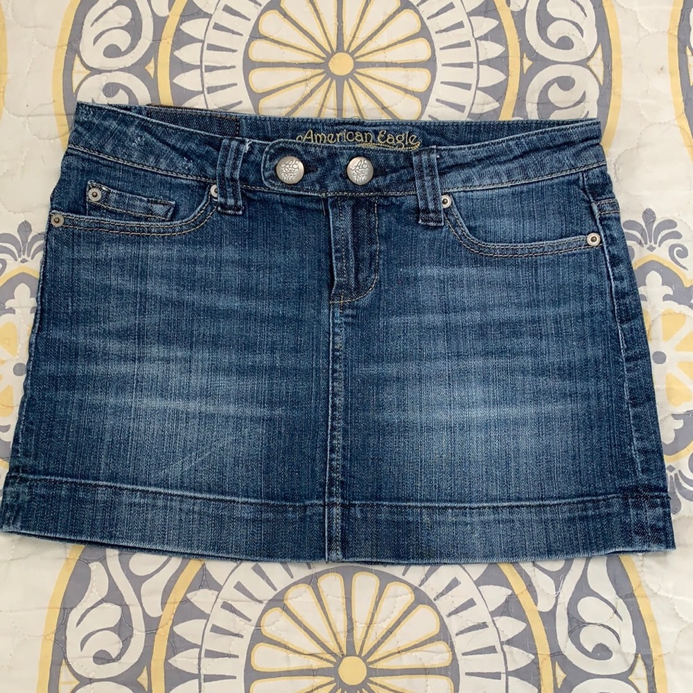 Denim mini skirt